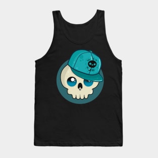 Cute Skull with SnapBack Cap Tank Top